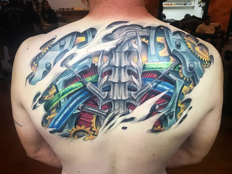 Color biomechanical back piece