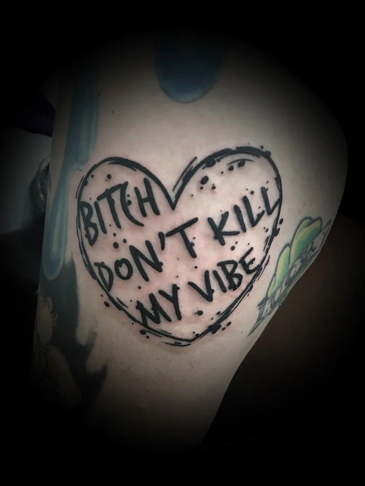 Heart outline with hand-lettered script